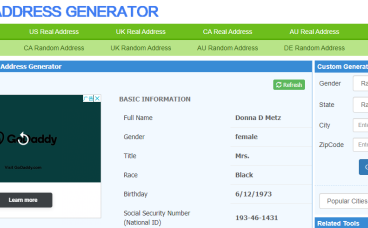 外国人身份信息去哪里找?免费美国人身份信息生成工具